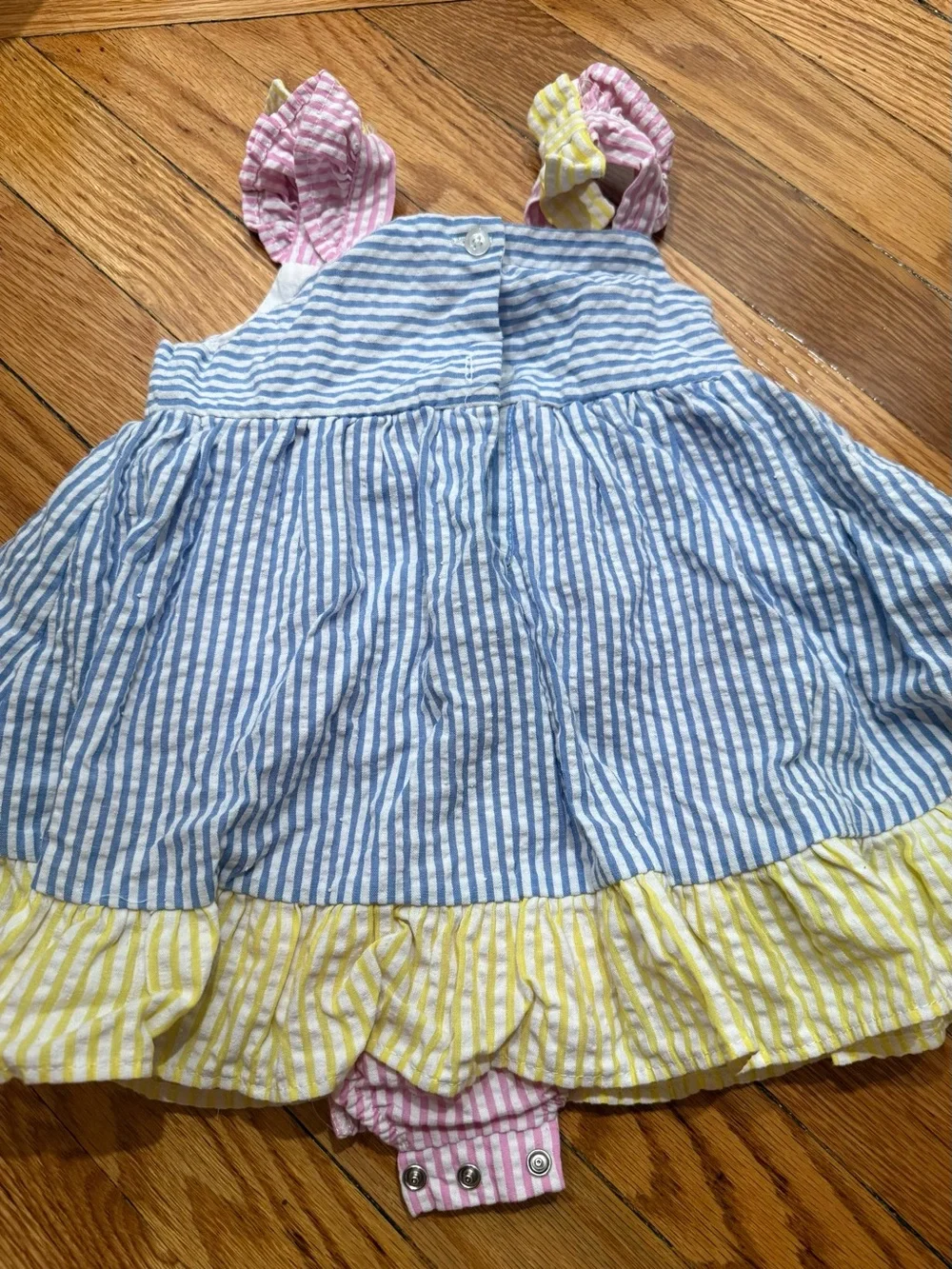 Blueberi Blvd Floral Dress with Ruffle + Ralph Lauren Striped Dress 18 months